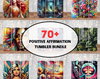 Affirmations Tumbler Wrap Bundle Positive Tumbler png Motivational Tumbler 20 oz Self Love Tumbler Inspirational Wrap Daily Reminder Wrap