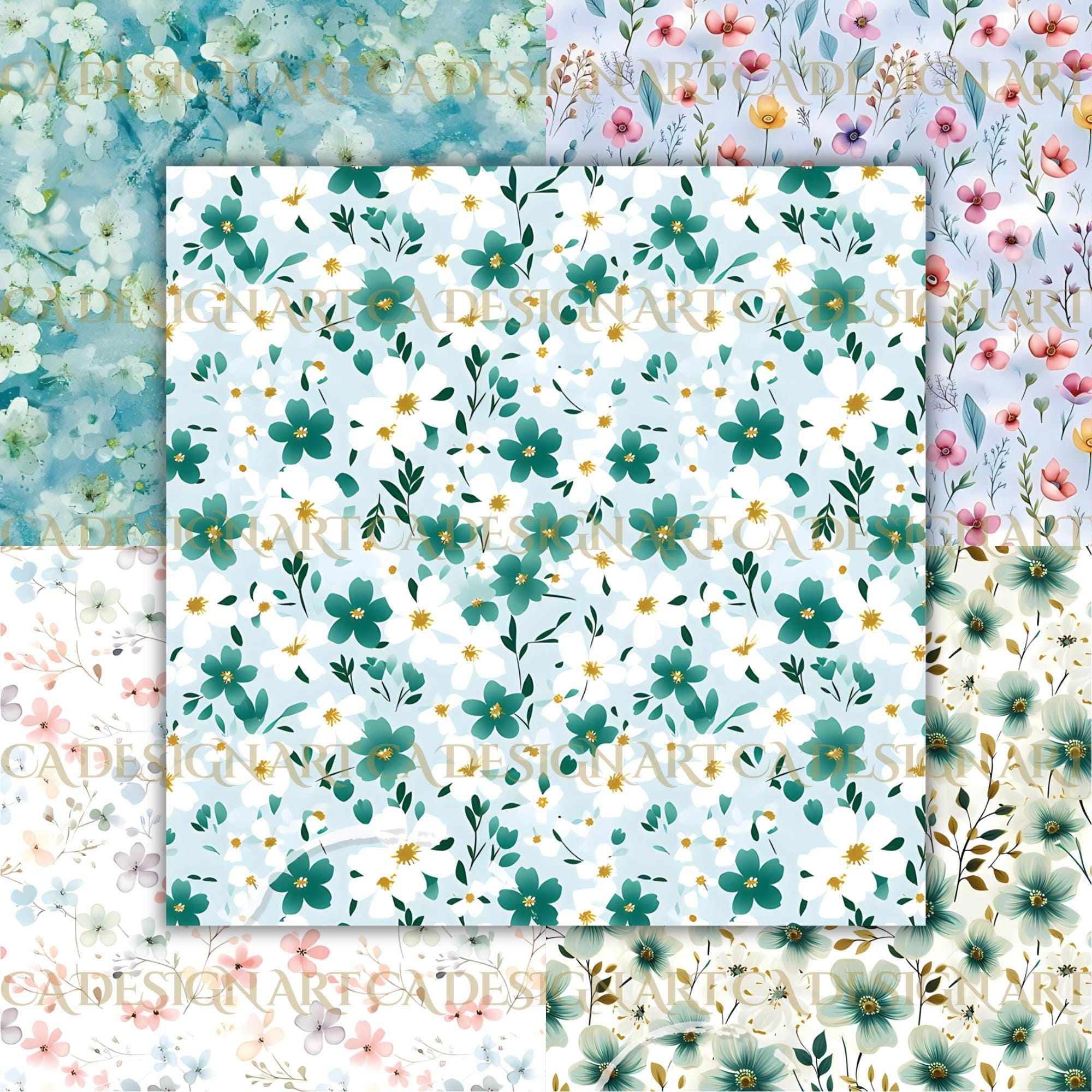 Floral Printable Paper Seamless Png Watercolor Shabby Chic Digital ...