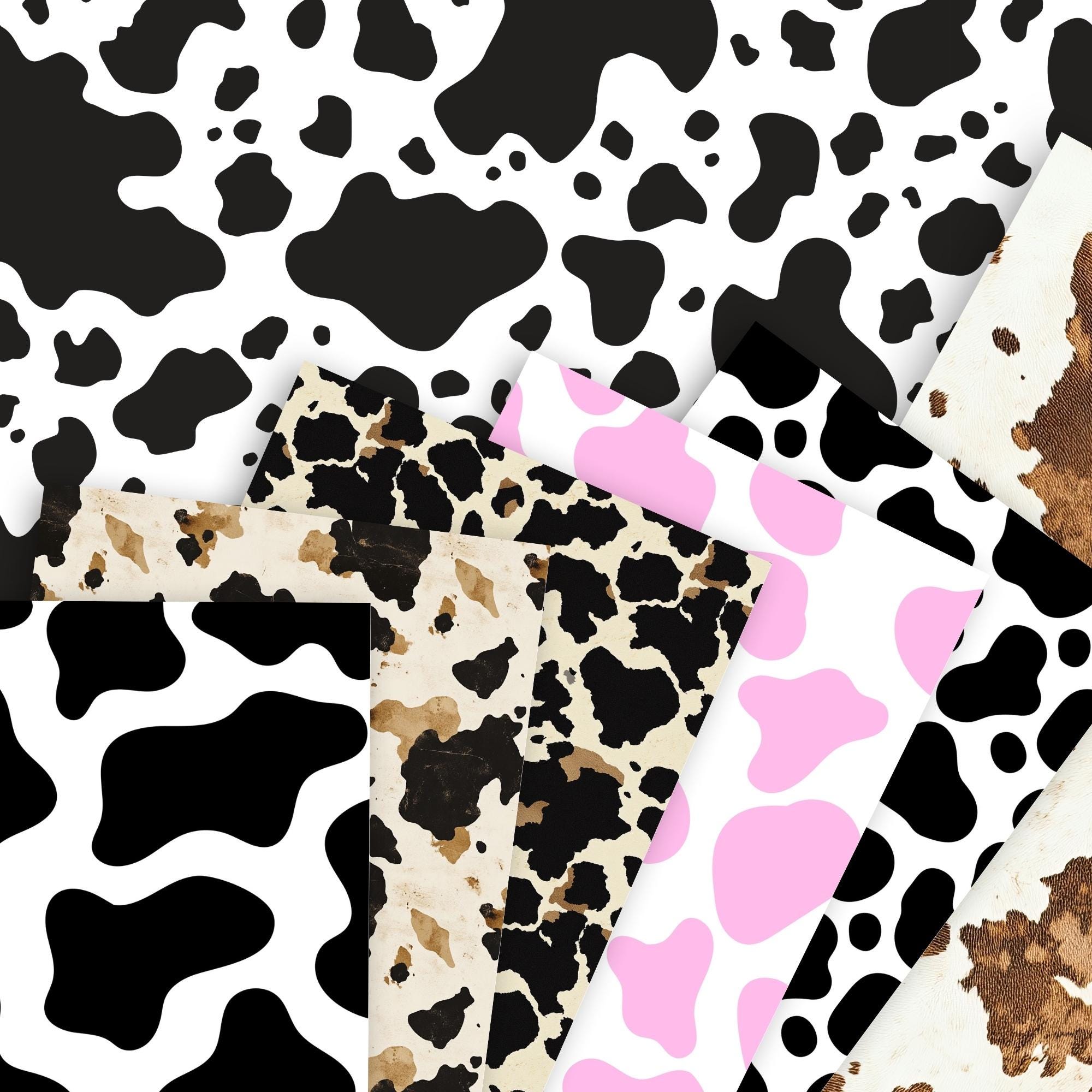 Cowhide Seamless Digital Paper, Rustic Cow Print Background, Realistic ...