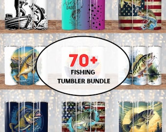 70+ Bicchieri da pesca, Bicchieri sottili da 20 oz, Design per sublimazione da pesca, Download digitale PNG DIGITALE, Bicchieri da pesca per papà