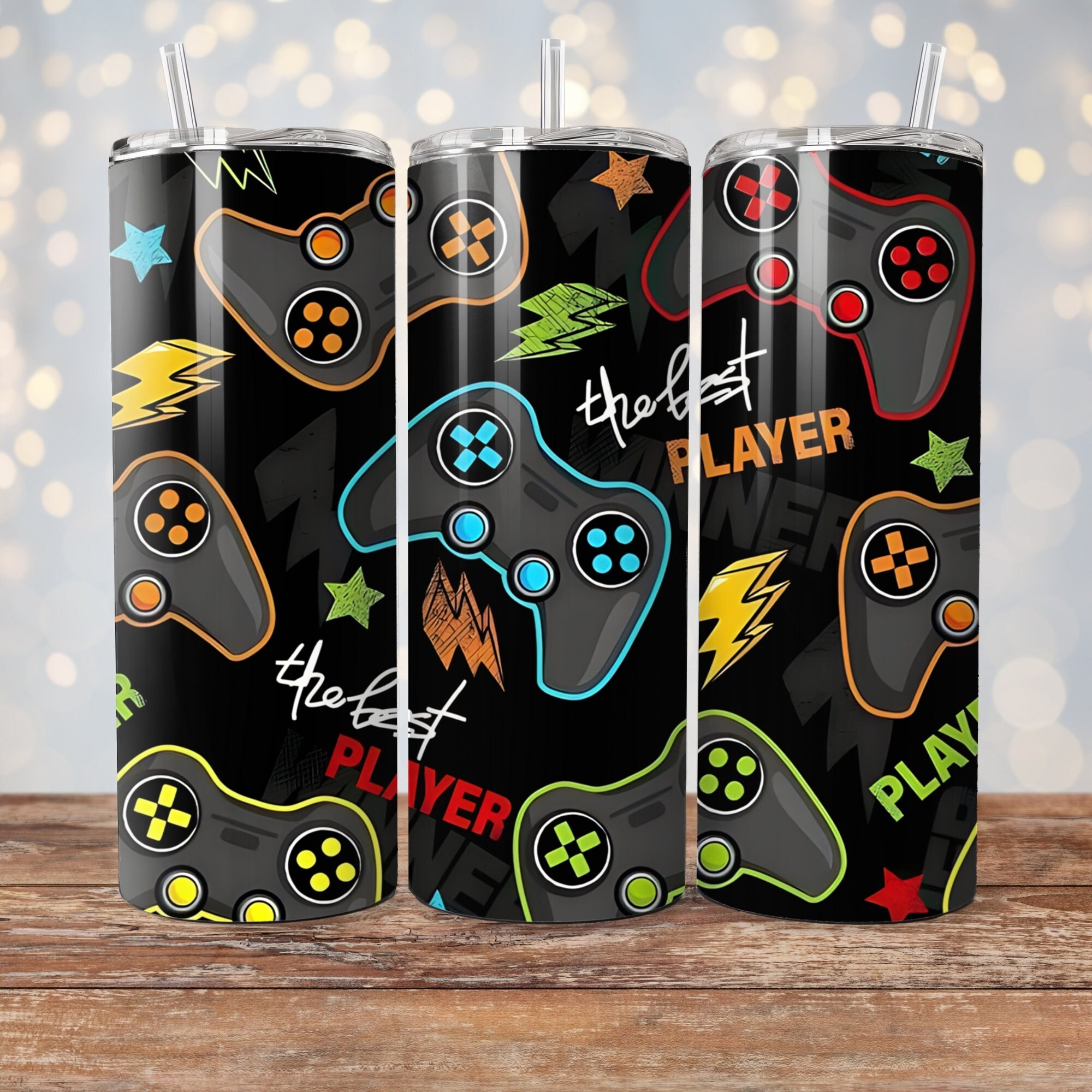 110+ Gamer Tumbler Wrap Bundle, 3D Game Controller Tumbler Wrap, Video ...