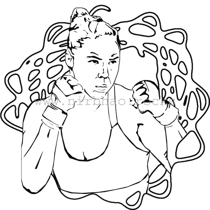 Download Ronda Rousey We Are Awesome Coloring Page Instant Digital ...