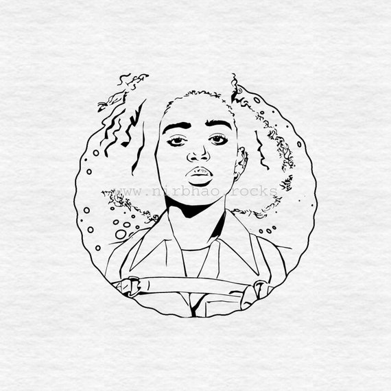 amandla stenberg we are awesome coloring page instant digital etsy norway