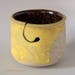 Hand Thrown Porcelain , Song Lyrics - Redbud Leaf Imprint and Yellow Slip Yarn Holder Bobbin Bowl, Food Safe Dish for and Enjoyment