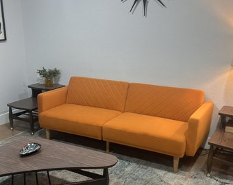 Couch, kleines Sofa, Schlafsofa, Zweiersofa, Mid Century moderne Futon Couch, Sofa Cama, Sofas für Wohnzimmer