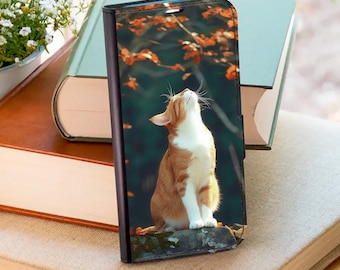Capa de celular macia com estampa de gato querido na floresta para iPhone 17 Pro Max 16e 15 Plus 14 Samsung Galaxy S26 S25 Ultra S24 S23 Plus S22 S21 A56 A36 A17