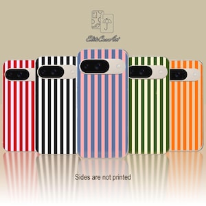 Coque de téléphone rétro à rayures pour Google Pixel 9 8A 8 7 7A 6 6A 6 Pro 6A iPhone 16 15 14 13 12 Pro Samsung A15 A35 S25 A35 A56 S25