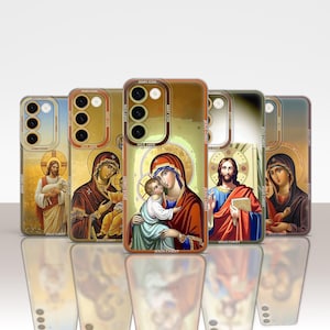 Christianity Jesus Christ Phone Case Orthodox Cover for Samsung Galaxy S25 Ultra S24 S23 Plus A56 A55 A36 A15 iPhone 16 Pro Max 15 14 13 12