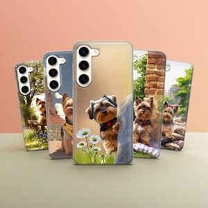 Coque de portable à imprimé Yorkshire Terrier pour les amoureux des chiens, pour Samsung S25 ultra A35 A55 S24 Fe, S25 A15 A14 A54 A53 A25 A36 iPhone 16 15 14 13