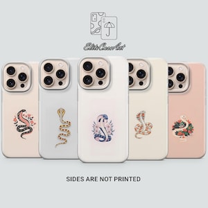 Custodia per telefono in stile minimalista a forma di serpente, custodia pastello per iPhone 16 12 14 15 11 13 Plus Pro Max Mini Samsung A15 A35 A55 A16 S25 Ultra Pixel 9 8A