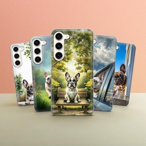 Custodia per telefono con bulldog francese, elegante design Frenchie per Samsung Galaxy S25 ultra A36 A56 S24 Fe S22 A15 A35 A53 A54 A55 A05s, iPhone 16