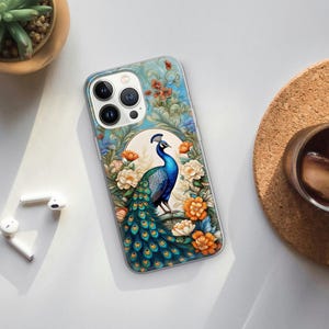 Floral Phone Case William Morris Inspired Cover for Samsung Galaxy S25 ultra A36 A56 S24 Fe S25 A15 A35 A53 A54 A55 A05s A26 iPhone 16 15 14