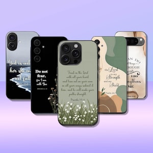 Bible Verse Phone Case: Christian Scripture, TPU Gel Cover for Samsung Galaxy, iPhone & Pixel