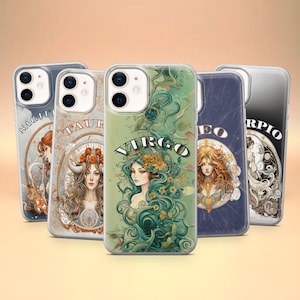 Etui na telefon z horoskopem ze znakami zodiaku na iPhone'a 16 15 1413 12 Samsung Galaxy S25 S24 Ultra S23 S54 S53 A35 A26 A15 Pixel 9 8a 7 pro