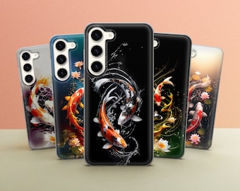 Japanese Koi Fish Phone Case for iPhone 17 Pro Max 16e 15 14 13 Samsung Galaxy S26 Plus S25 Ultra S24 FE A56 A36 A15 Pixel 10a 10 XL 9a 8 7