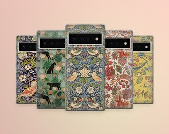 William Morris Floral Art Phone Case for iPhone 17 Pro Max 16e 15 14 13 Samsung Galaxy S26 S25 Ultra S24 FE A56 A36 A15 Pixel 10a 10 XL 9a 8