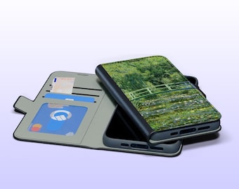 Étui portefeuille Claude Monet pour iPhone 18 Pro Max, 17, 16 Plus, 15, Samsung Galaxy S26 FE, S25 Ultra, S24, S23 Plus, S22, S21, A56, A36, A17