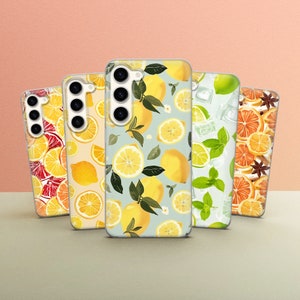 Été citron Coque de téléphone Bonheur Soleil Housse pour Samsung Galaxy A35 A55 A05 A05s S23 Fe S24 FE A15 A14 A54 A53 A25 A34 iPhone 16 15 14