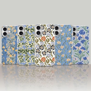 Flower Pattern Phone Case Art Cover for Samsung Galaxy A15 A35 A55 A56 A16 A54 A13 S24 FE S24  Plus S23 A53 S25 Ultra S23 iPhone 16 15 14 13