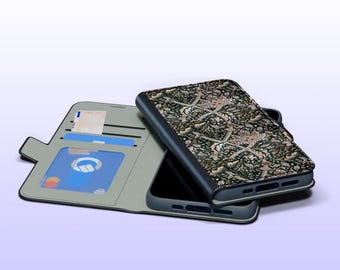 William Morris Wallet Phone Case for iPhone 17 Pro Max 16e 15 Plus 14 Samsung Galaxy S26 S25 Ultra S24 FE S23 Plus S22 S21 A56 A36 A17 A16
