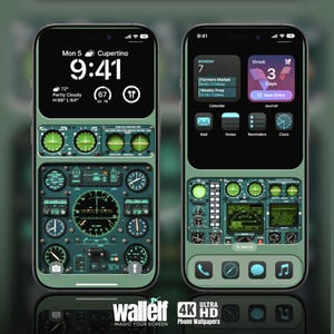 Retro Cockpit Control Panel Wallpaper | Mobile Phone Wallpaper | iOS LockScreen Wallpaper | 4K Digital Download for iOS & Android| 413