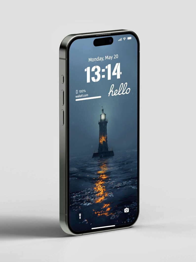 4K Lighthouse in Storm Wallpaper Set for iPhone Android Ocean Scene