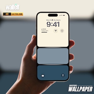 Sfondo minimalista con blocchi sfumati 4K / Design pulito per iOS e Android / Sfondo estetico digitale / 411