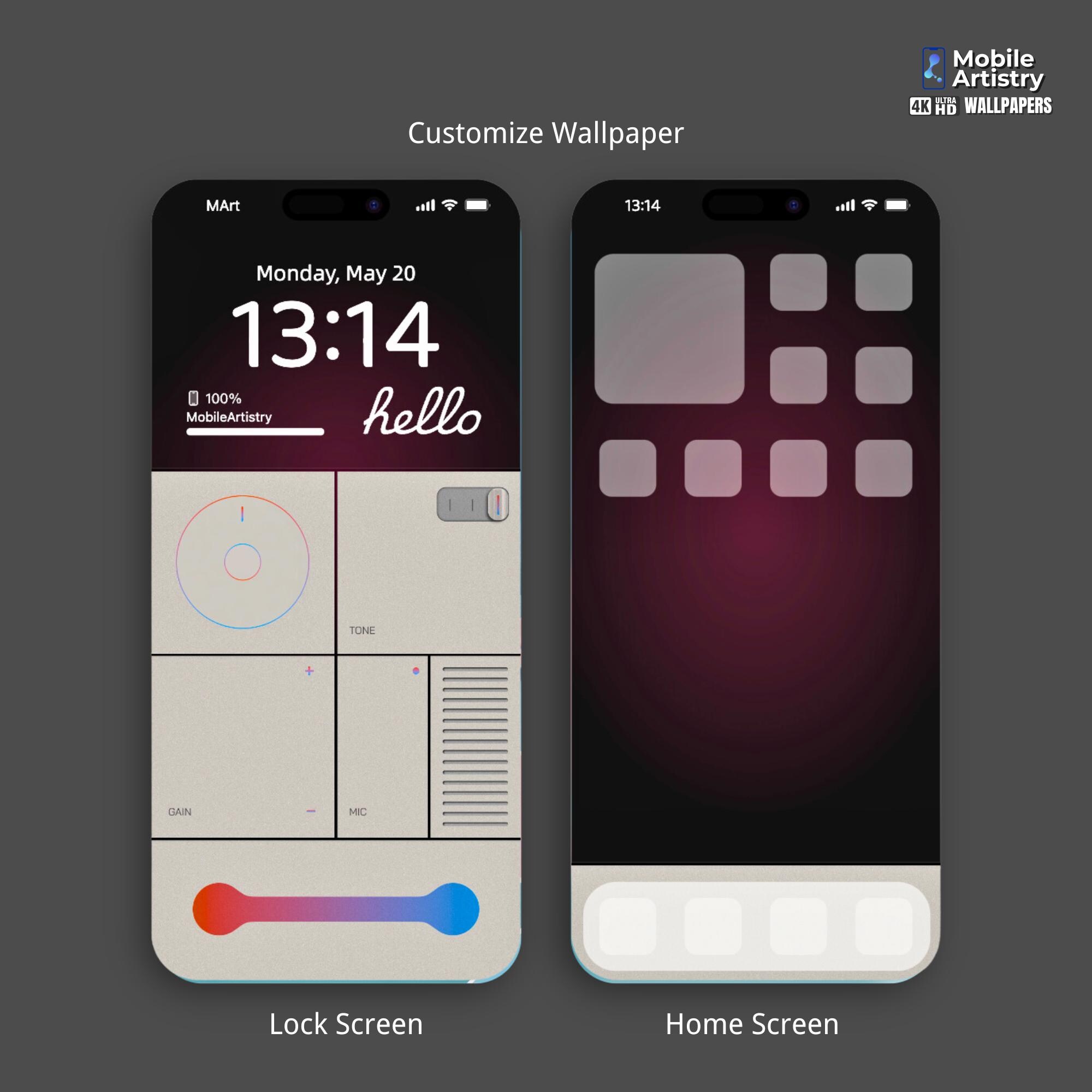 Retro Control Panel Phone Wallpaper | 4K HD for iPhone & Android ...