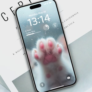 Adorable Cat Paw Phone Wallpaper | Cute and Cozy Lock Screen ...