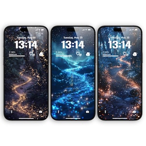 Magical Forest Path iPhone Wallpaper | Glowing Trail Lock Screen | Enchanted Night Woods | Digital Download | Fantasy Aesthetic | Gift｜633