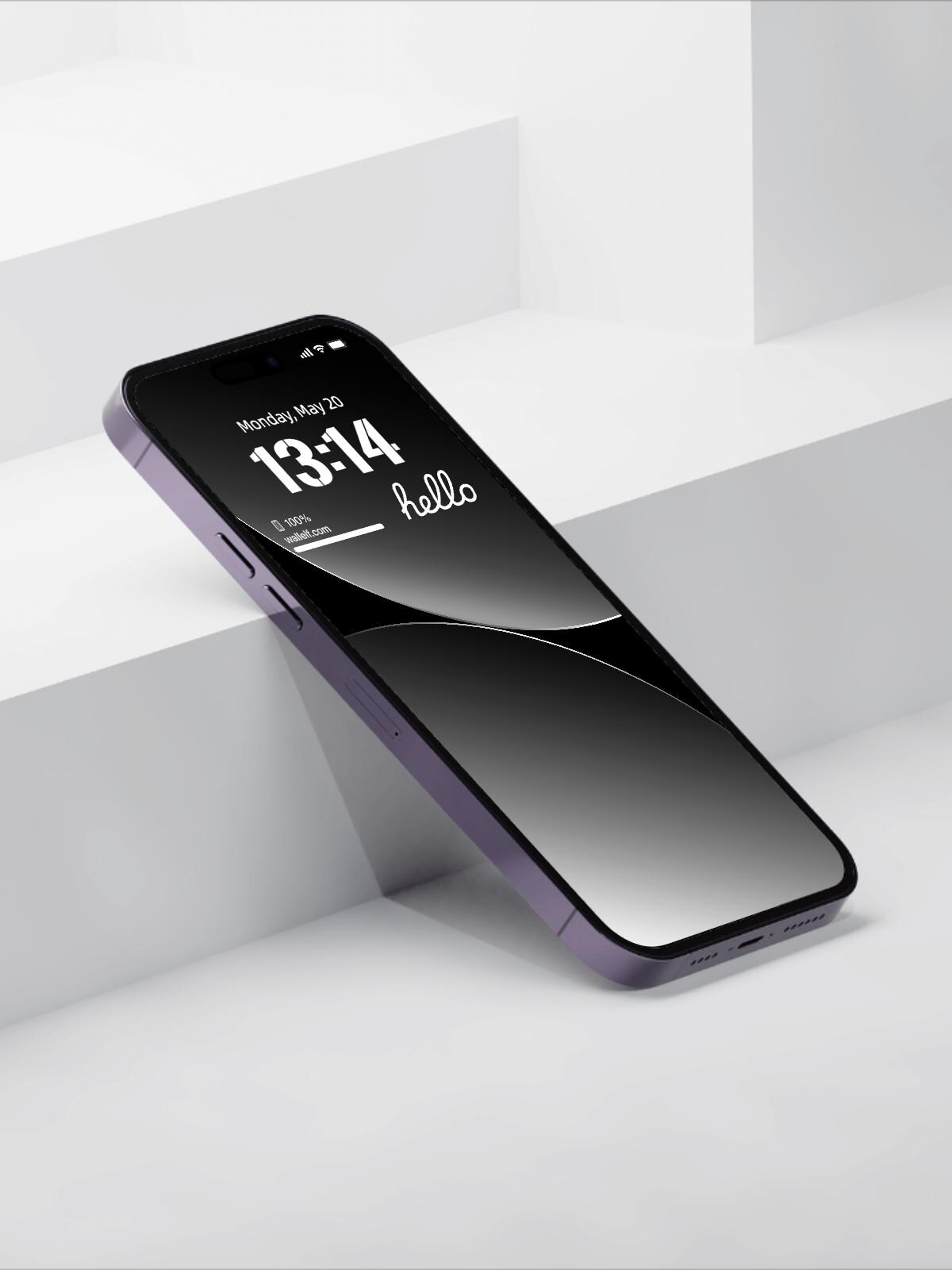 Minimalist Monochrome Wallpaper for iPhone Android Sleek Black Gray