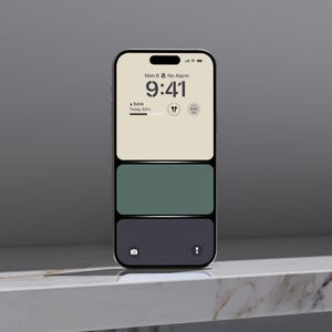 a cell phone with three different colors on it