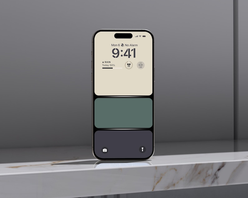 a cell phone with three different colors on it