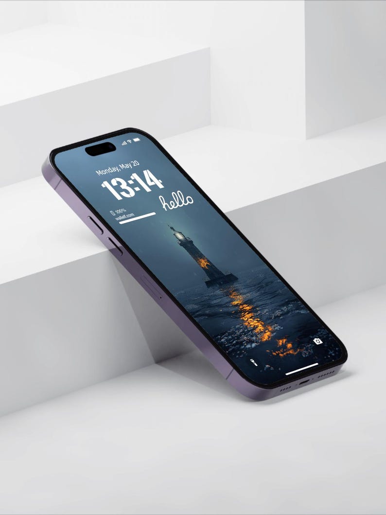 4K Lighthouse in Storm Wallpaper Set for iPhone Android Ocean Scene