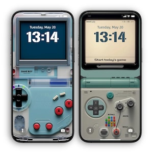 Sfondo per iPhone con videogiochi retrò / Tema nostalgico per videogiochi / Schermata di blocco e schermata iniziale / Design classico per console / Download immediato/598
