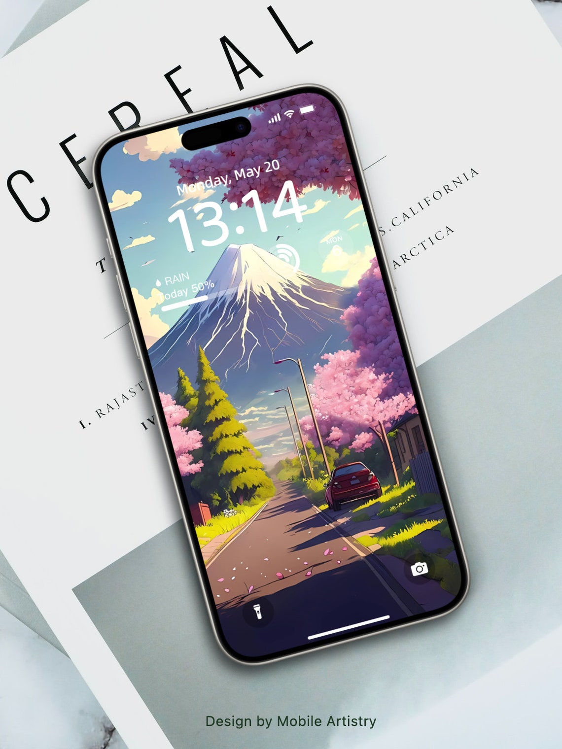 Mount Fuji Cherry Blossom Wallpaper for Iphone, Android| Japanese ...