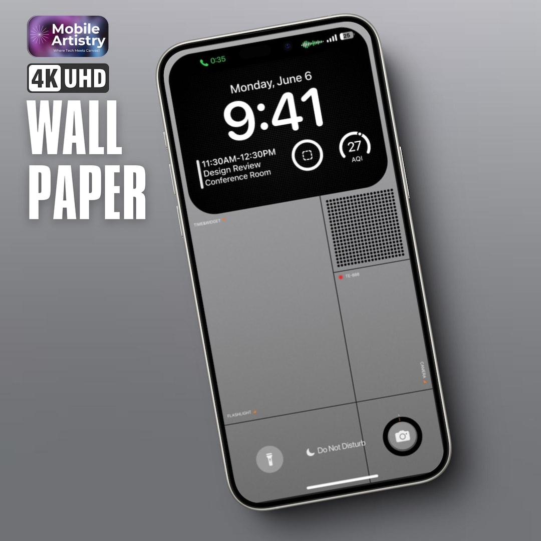 Minimalist Control Panel 4K Wallpaper - Modern Tech Design for iPhone ...