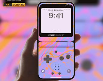 Retro Gameboy Marble iPhone Wallpaper | 4K Gaming Aesthetic (Digital Download)
