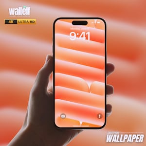 4K Gradient Wallpaper - Warm Orange  Minimalist  Elegant Phone Background  Aesthetic Abstract Design