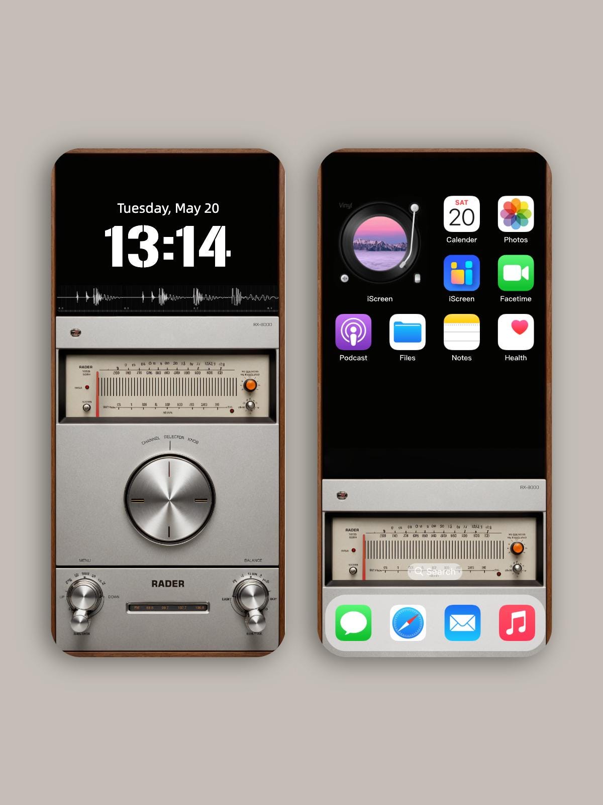 Vintage Radio iPhone Wallpaper | Retro Tuner Dial (digital Download) - Etsy