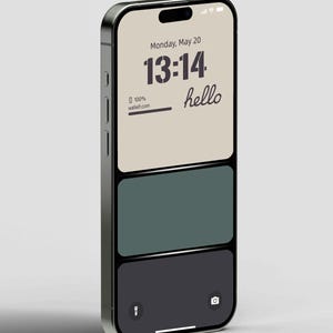 a cell phone with the time displayed on it