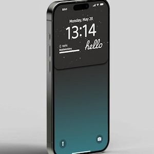 Sfondo per telefono con sfumatura verde scuro 4K Estetica Blocco schermata iniziale per iPhone Android Design minimalista
