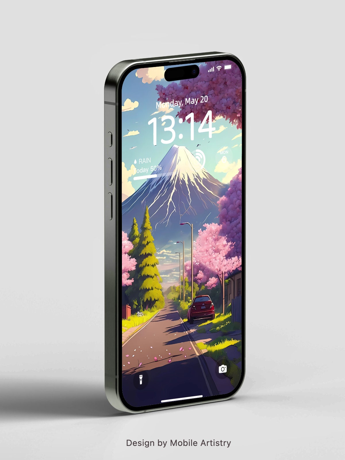 Mount Fuji Cherry Blossom Wallpaper for Iphone, Android| Japanese ...