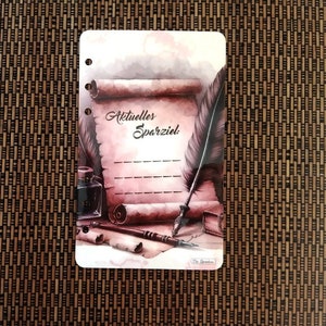 Dashboard "Aktuelles Sparziel" | A6 Binder | Sparen mit der Umschlagmethode