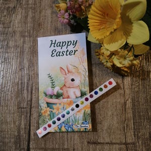 Sparspiel 3er Klappkarte „Happy Easter“ | Challenge | A6 Binder | Sparen mit der Umschlagmethode