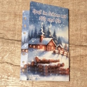 Klappkarte zum Einheften „Nils und Ole“  | A6 Binder | Sparen mit der Umschlagmethode