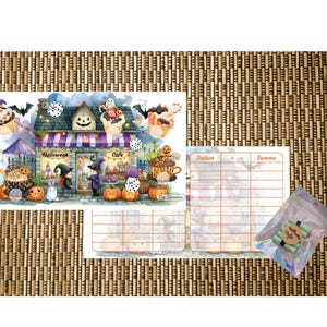 Sparspiel "Halloween Cafe" | Challenge | Spaß mit Losen  | A6 Binder | Sparen mit der Umschlagmethode
