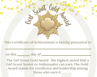 Girl scout award | Etsy