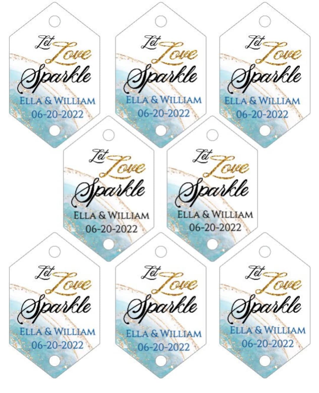 Let Love Sparkle Tags Printable, Editable Tag | Sparkler Tags, Wedding ...