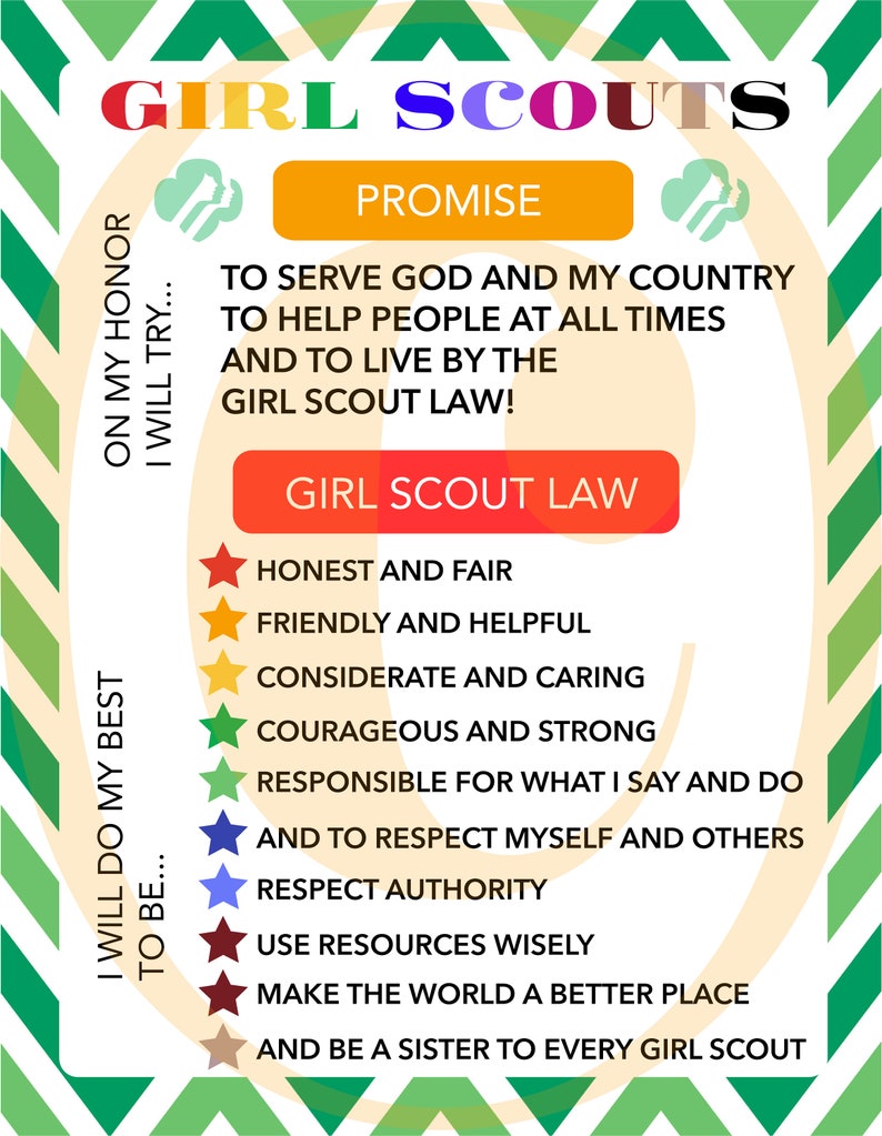 Woman Scout Assurance and Regulation Printable, Daisy Handout, Rededication and Invesure graphic regarding Girl Scout Promise Printable known as Lady Scout Ensure and Regulation Printable, Daisy Handout, Rededication and Invesure